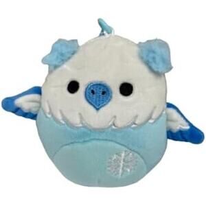 Duane the Blue Griffin Bird 3.5" Squishmallow Plush Clip On Keychain Christmas